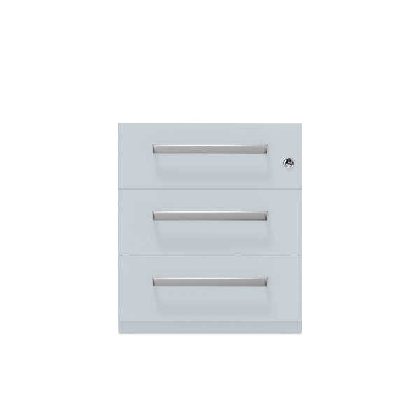 Rollcontainer Note™ | 3 Schubladen, Tiefe 775 mm, Designgriff